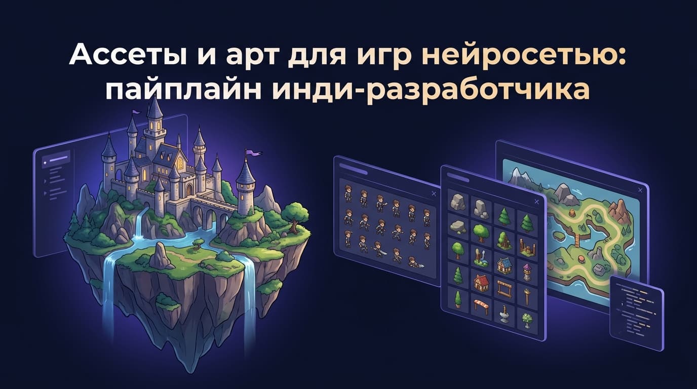 Ассеты и арт для игр нейросетью: пайплайн инди-разработчика