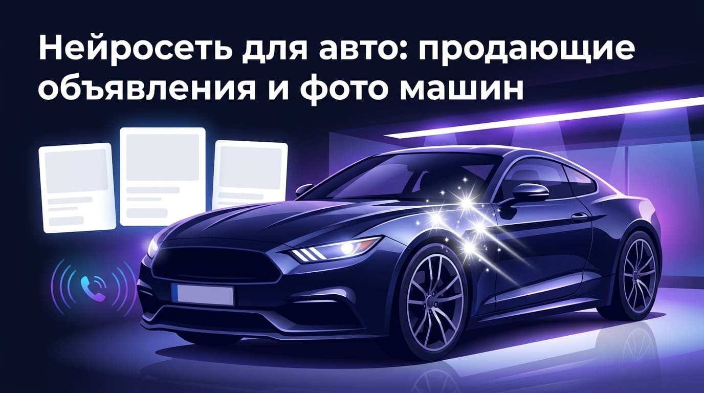 Нейросеть для авто: продающие объявления и фото машин